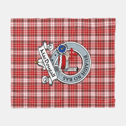 MacDougall Dress Clan Abzeichen Tartan Kariert Fleecedecke (Vorderseite (Horizontal))