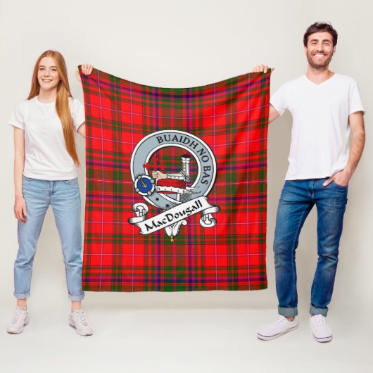 MacDougall Modern Clan Abzeichen Tartan Kariert Fleecedecke (Beispiel)