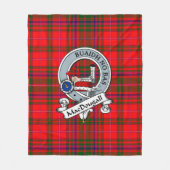 MacDougall Modern Clan Abzeichen Tartan Kariert Fleecedecke (Vorderseite)