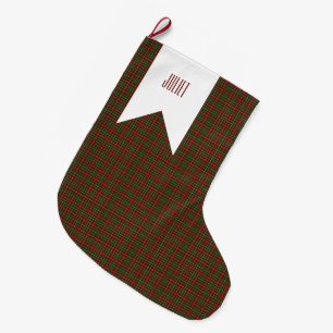 MacDougall Modern Clan Tartan Kariertes Muster Großer Weihnachtsstrumpf