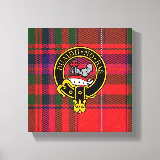 Macdougall Scottish Wappen und Tartan Canvas print Leinwanddruck (Vorderseite)