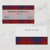 MacDougall Tartan Karierte benutzerdefinierte Visi Visitenkarte (Vorne/Hinten)