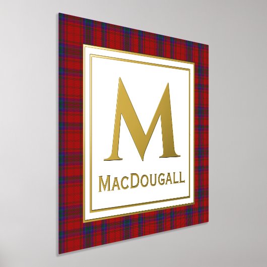 MacDougall Tartan Karierte Monogram Foil Prints Foliendrucke (Ablage )