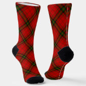 MacDougall-Tartan Rot Grün Karo Socken (Gewinkelt)