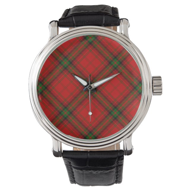 MacDougall Tartan rot kariert Armbanduhr (Vorderseite)