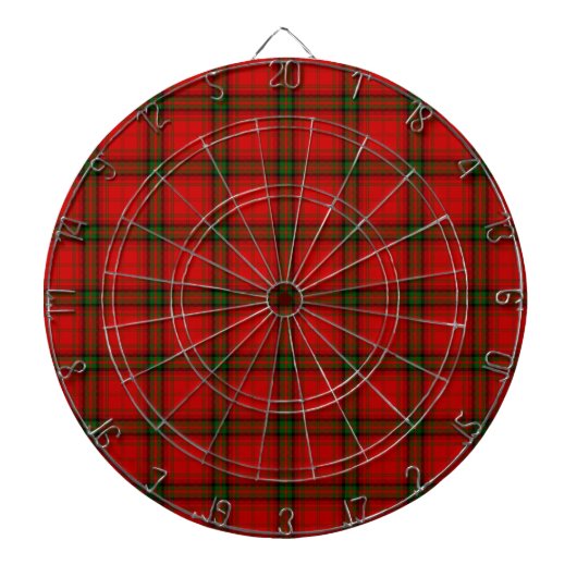 MacDougall Tartan rot kariert Dartscheibe (vorne)