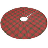 MacDougall Tartan rot kariert Fleece Weihnachtsbaumdecke (Schrägansicht)