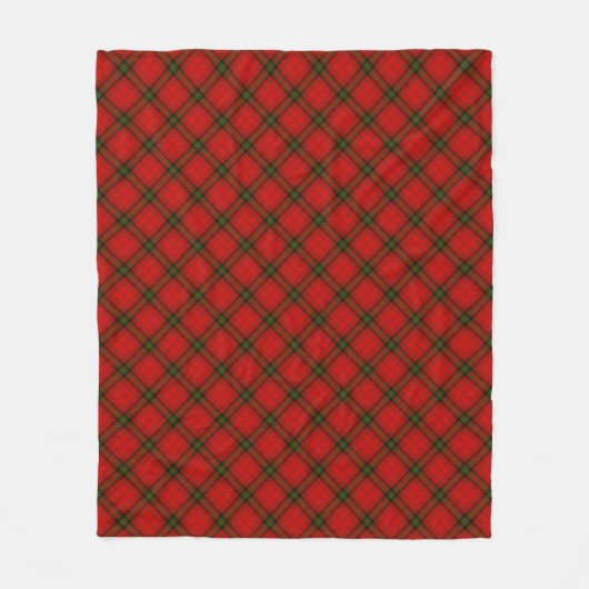 MacDougall Tartan rot kariert Fleecedecke (Vorderseite)