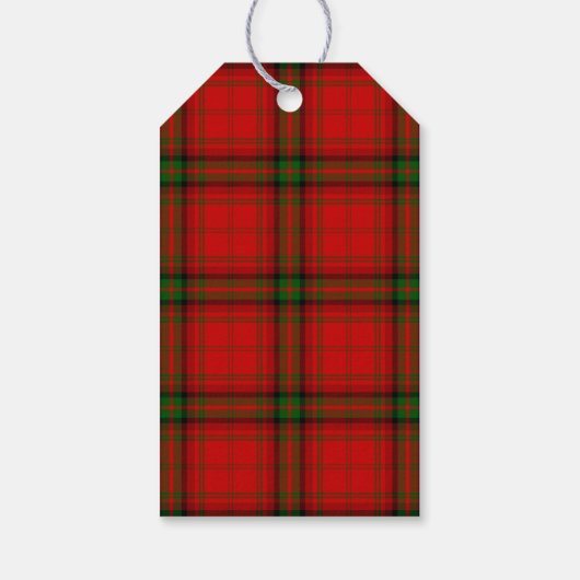 MacDougall Tartan rot kariert Geschenkanhänger (Rückseite)