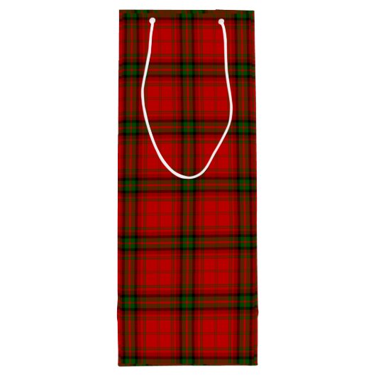 MacDougall Tartan rot kariert Geschenktüte Für Weinflaschen (Rückseite)