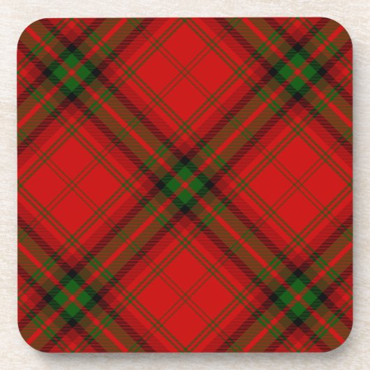 MacDougall Tartan rot kariert Getränkeuntersetzer (Vorderseite)
