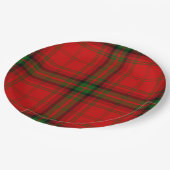 MacDougall Tartan rot kariert Pappteller (Schrägansicht)