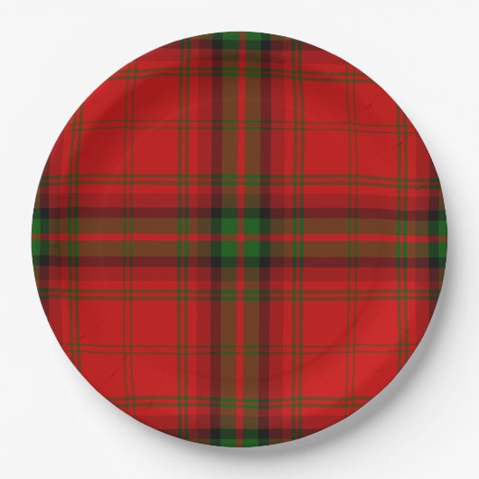 MacDougall Tartan rot kariert Pappteller (Vorderseite)