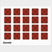 MacDougall Tartan rot kariert Quadratischer Aufkleber (Blatt)