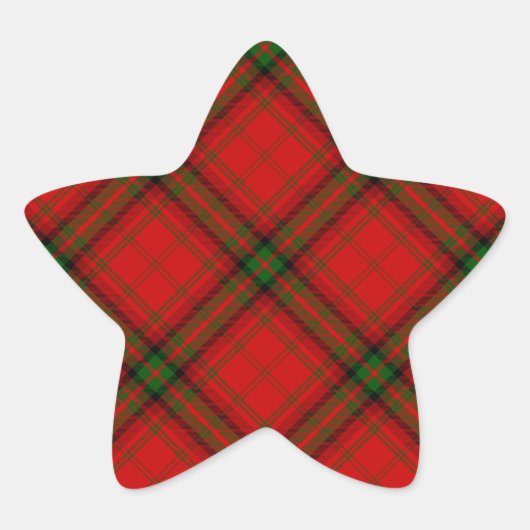 MacDougall Tartan rot kariert Stern-Aufkleber (Vorderseite)