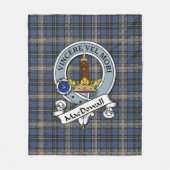 MacDowall Light Clan Abzeichen Tartan Kariert Fleecedecke (Vorderseite)