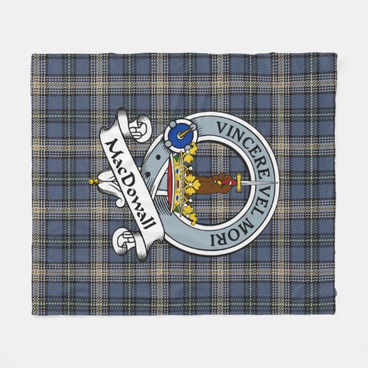 MacDowall Light Clan Abzeichen Tartan Kariert Fleecedecke (Vorderseite (Horizontal))
