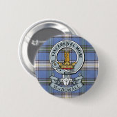 MacDowall Wappen + Tartan-Knopf Button (Vorne & Hinten)