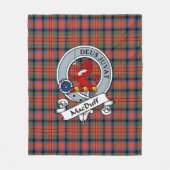 MacDuff Ancient Clan Abzeichen Tartan Kariert Fleecedecke (Vorderseite)