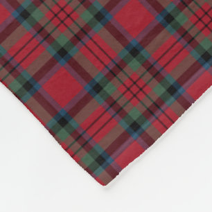 MacDuff Clan Red, Green und Blue Tartan Fleecedecke