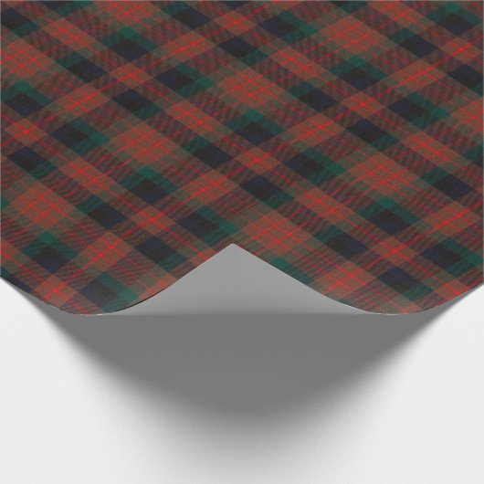 MacDuff Hunting Modern Original Scottish Tartan Geschenkpapier (Ecke)