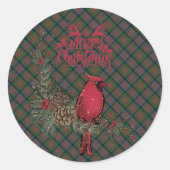 MacDuff Hunting Scottish Tartan Christmas Runder Aufkleber (Vorderseite)