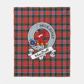 MacDuff Jagd Ancient Clan Abzeichen Tartan Kariert Fleecedecke (Vorderseite)