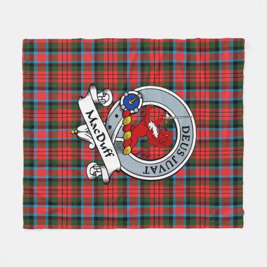 MacDuff Jagd Ancient Clan Abzeichen Tartan Kariert Fleecedecke (Vorderseite (Horizontal))