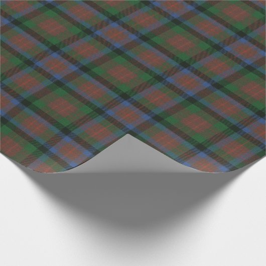 MacDuff Jagd Antiker Original Schottischer Tartan Geschenkpapier (Ecke)