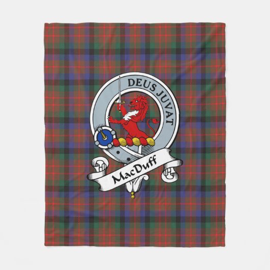 MacDuff Jagd Modernes Clan Abzeichen Tartan Karier Fleecedecke (Vorderseite)
