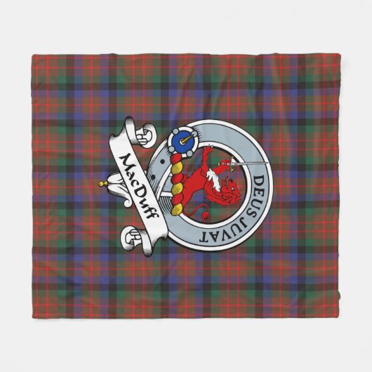 MacDuff Jagd Modernes Clan Abzeichen Tartan Karier Fleecedecke (Vorderseite (Horizontal))