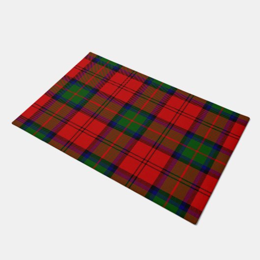 MacDuff Tartan Red Green Kariert Fußmatte (Schrägansicht)