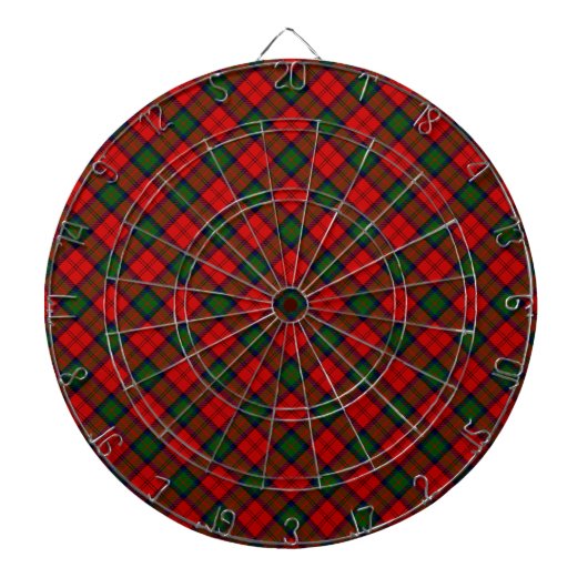 MacDuff Tartan rot kariert Dartscheibe (vorne)