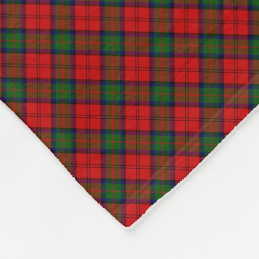 MacDuff Tartan rot kariert Fleecedecke (Ecke)