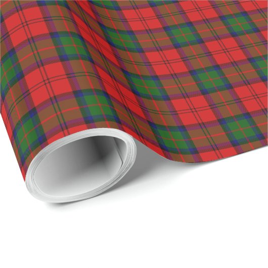 MacDuff Tartan rot kariert Geschenkpapier (Rolleneckpunkt)