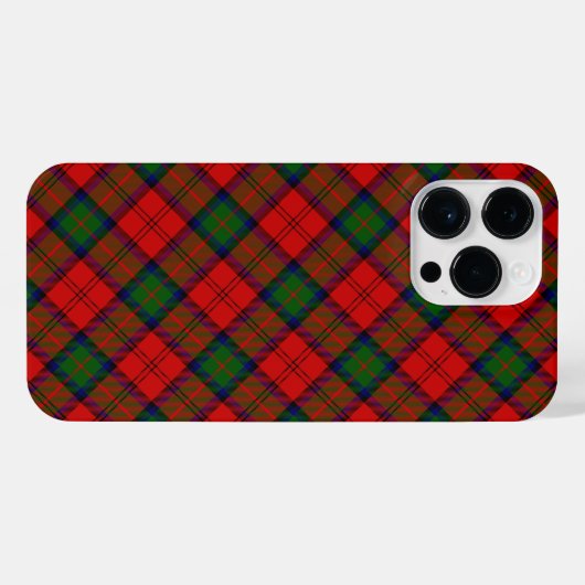 MacDuff Tartan rot kariert iPhone Hülle (Rückseite (Horizontal))