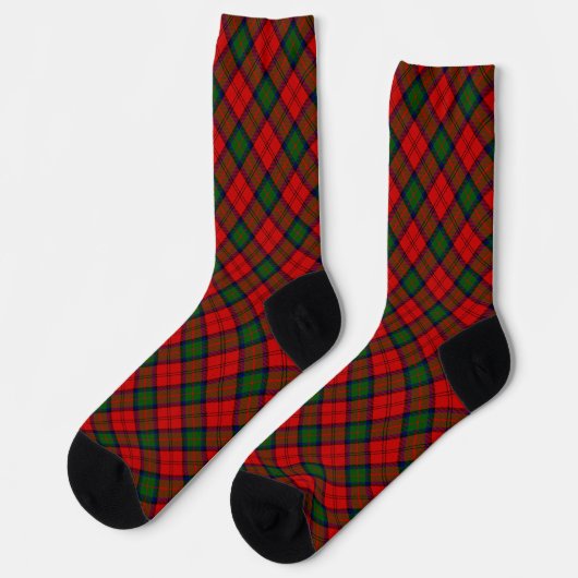 MacDuff Tartan rot kariert Socken (Linkes Detail)