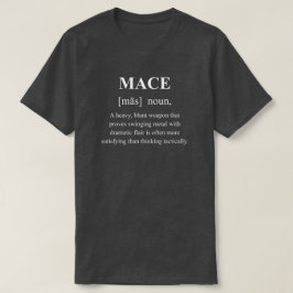 Mace Lustige RPG-Waffendefinition mit weißem Text T-Shirt