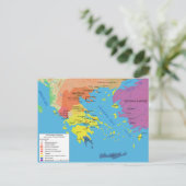 Macedon Map at the Death of Philip II 336 B.C. Postkarte (Stehend Vorderseite)