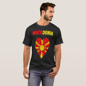 Macedonia Flag Holiday Macedonia Heart Macedonian  T-Shirt (Vorne ganz)