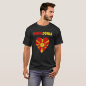 Macedonia Flag Holiday Macedonia Heart Macedonian T-Shirt (Vorne ganz)