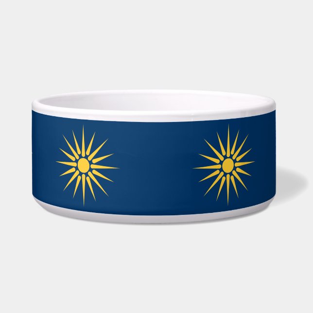 Macedonia Flag Pet Bowl Napf (Vorderseite)