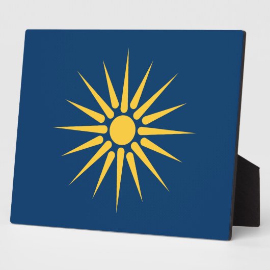 Macedonia Flag Plaque Fotoplatte (Seite)