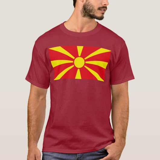 Macedonia-Flaggen-T - Shirt (Vorderseite)