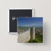 MACEDONIA, Ohrid. Burg von Car Samoil / Button (Vorne & Hinten)