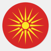 Macedonian Sun Sticker (Vorderseite)