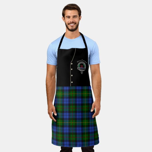 MacEwan Clan Abzeichen & Tartan Kilt Schürze (Getragen)
