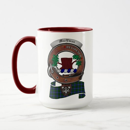 MacEwan/MacEwen Clan Abzeichen Combo15oz Tasse (Links)