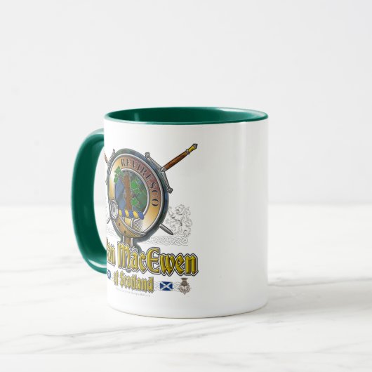 MacEwen Clan Abzeichen Tasse (Vorderseite Links)