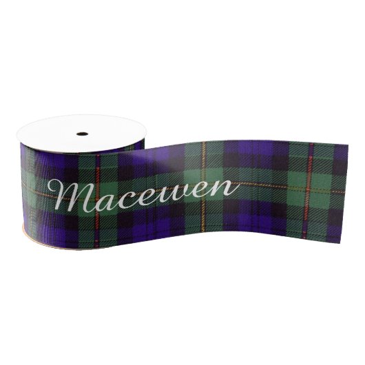 Macewen Clan karierter schottischer Tartan Ripsband (Spule)